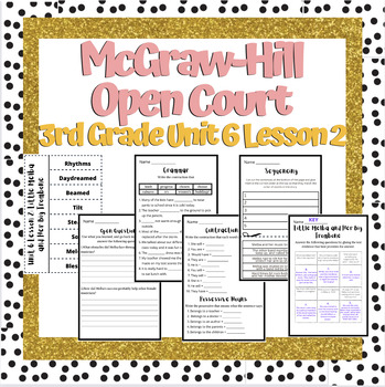 Preview of Open Court 3rd Grade unit 6 lesson 2 week 2 | Worksheets | Vocabulary | OCR