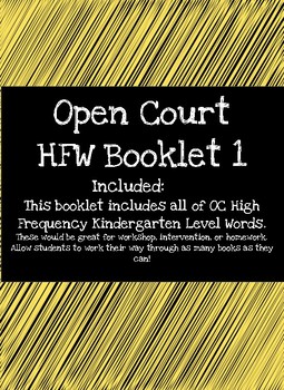 Preview of Open Court High Frequency Word Booklets- BUNDLE