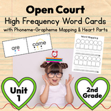 Open Court High Frequency Word Cards: Unit 1 (2nd Grade)