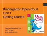 Open Court Kindergarten Getting Starting