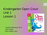 Open Court Kindergarten Unit 1 Lesson 1-3