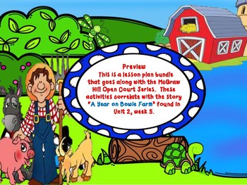 Preview of OC- U2W5 - A Year on Bowie Farm Lesson Plan Bundle