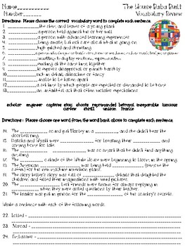 Preview of OC- U3W4 The House Baba Built Vocabulary Review Sheet
