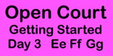 Open Court Phonics First Grade EeFfGg