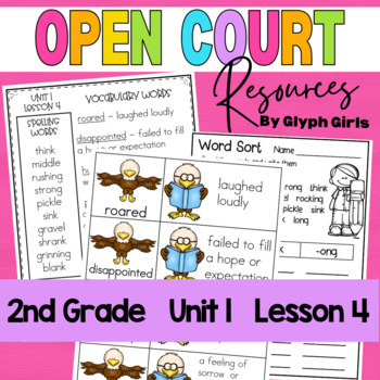 Open Court Reading 2nd Grade Unit 1 Lesson 4 Resources by Glyph Girls
