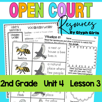Open Court Reading 2nd Grade Unit 4 Lesson 3 Resources by Glyph Girls