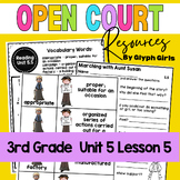 Open Court Reading 3rd Grade Unit 5, Lesson 5 Resources