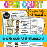 Open Court Reading 3rd Grade Unit 6, Lesson 1 Resources