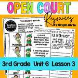 Open Court Reading 3rd Grade Unit 6, Lesson 3 Resources