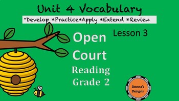 Preview of Open Court Reading Vocabulary, Unit 4, Lesson 3