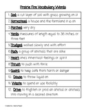 Open Court Unit 1 Lesson 5 Prairie Fire Vocabulary Words