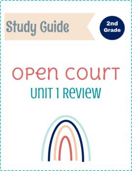 Preview of Open Court | 2nd Grade | Unit 1 | Review | Study Guide | Phonics | Grammar