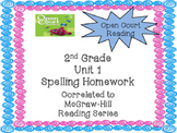2nd Grade McGraw Hill Open Court Unit 1 Spelling Homework
