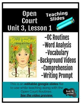Preview of Open Court Unit 3, Lesson 1- Curriculum Teaching Slides *EDITABLE
