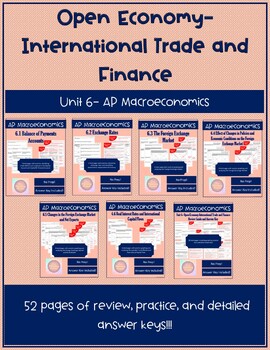 Preview of Open Economy: International Trade and Finance- AP Macroeconomics Unit 6 BUNDLE