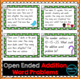 Open Ended Addition Word Problems 
