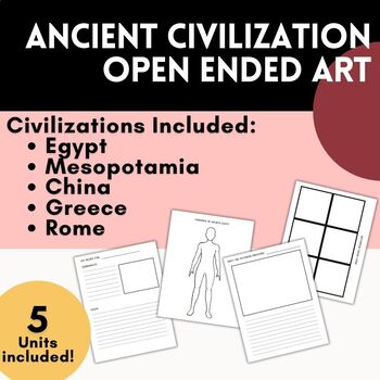 Preview of Open Ended Art Projects for Middle School Social Studies BUNDLE