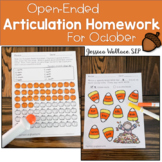 Open-Ended Articulation Homework for October - Fall and Ha