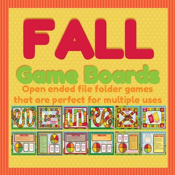 Preview of Open-Ended FALL themed Game Boards for student engagement and motivation
