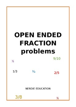 Preview of Open Ended Fraction Problems