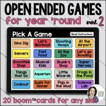 Preview of Open Ended Games for ANY skill  VOL 2  Boom™ Cards that are Wildly Addictive!