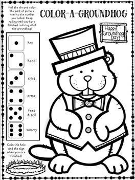 openended groundhog day coloring activity freebie