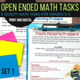 Real World Math Task Open Ended Problem Solving Challenge Set 1- Print & Digital