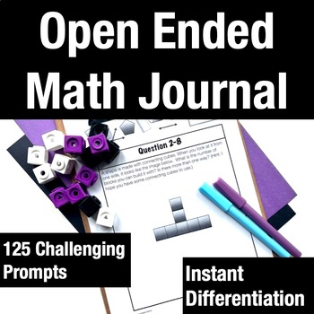 Preview of Open Ended Math Journal Prompts- Differentiation, Fast Finishers, and Enrichment