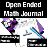Open Ended Math Journal Prompts- Differentiation, Fast Fin