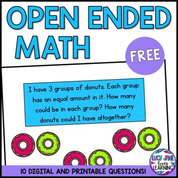 Preview of Open Ended Math Questions | Daily Warm Up | Numberless Word Problems | Do Nows