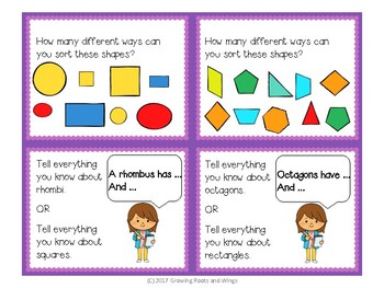 Open Ended Math Questions-Geometry-First Grade by Growing ...