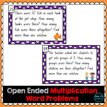Preview of Open Ended Multiplication Word Problems