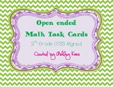 Open Ended Problem Solving Math Task Cards-5th Grade Commo