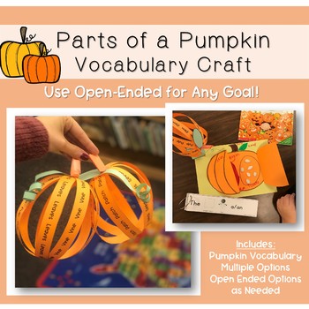 Preview of Open Ended Pumpkin Vocabulary Craft
