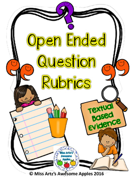 Preview of Open Ended Question Rubrics