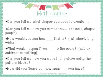 Open Ended Questions Center Posters by Teaching Preschoolers | TpT