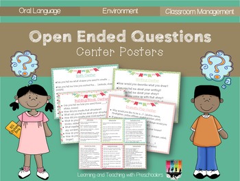 Preview of Open Ended Questions Center Posters