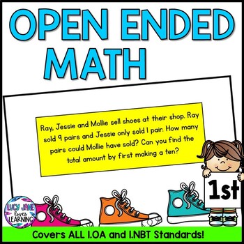 Preview of Open Ended Questions | Math Daily Warm Up | Numberless Word Problems | 1st Grade