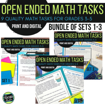 Preview of Open Ended Real World Math Challenges Problem Solving Sets 1-3 - Digital & Print