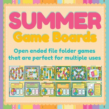 Preview of Open-Ended SUMMER themed Game Boards for student engagement and motivation