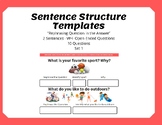 Open Ended Sentence Templates (2 Sentences) - Writing - Sp