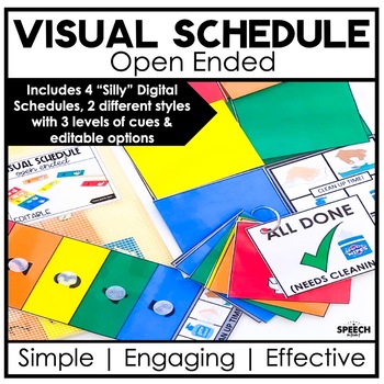 Open Ended Visual Schedule- Easy Speech Therapy Set Up by Texas Speech Mom