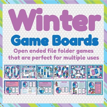 Preview of Open-Ended WINTER themed Game Boards for student engagement and motivation