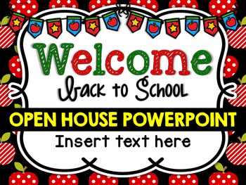 Preview of Open House Powerpoint Editable