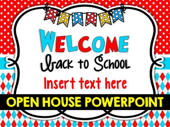 Preview of Red and Blue Theme Open House Powerpoint