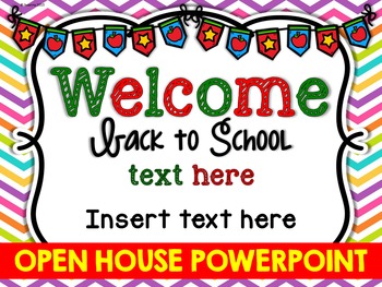Preview of Open House PowerPoint Editable
