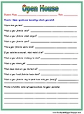 Open House About Me Parent/Student Interactive Worksheet (FREE)