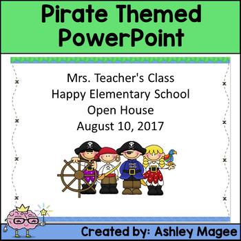 Preview of Open House/Back to School Meet the Teacher PowerPoint Presentation Pirate Theme