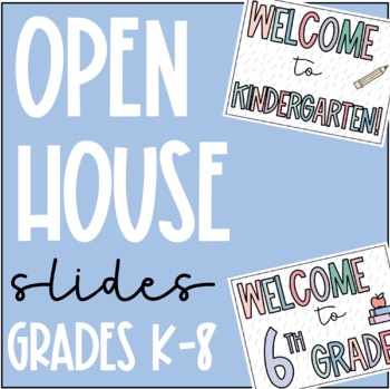 Preview of Open House Back to School Welcome Slides