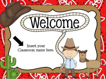 Preview of Open House Cowboy/Western Themed Powerpoint Template